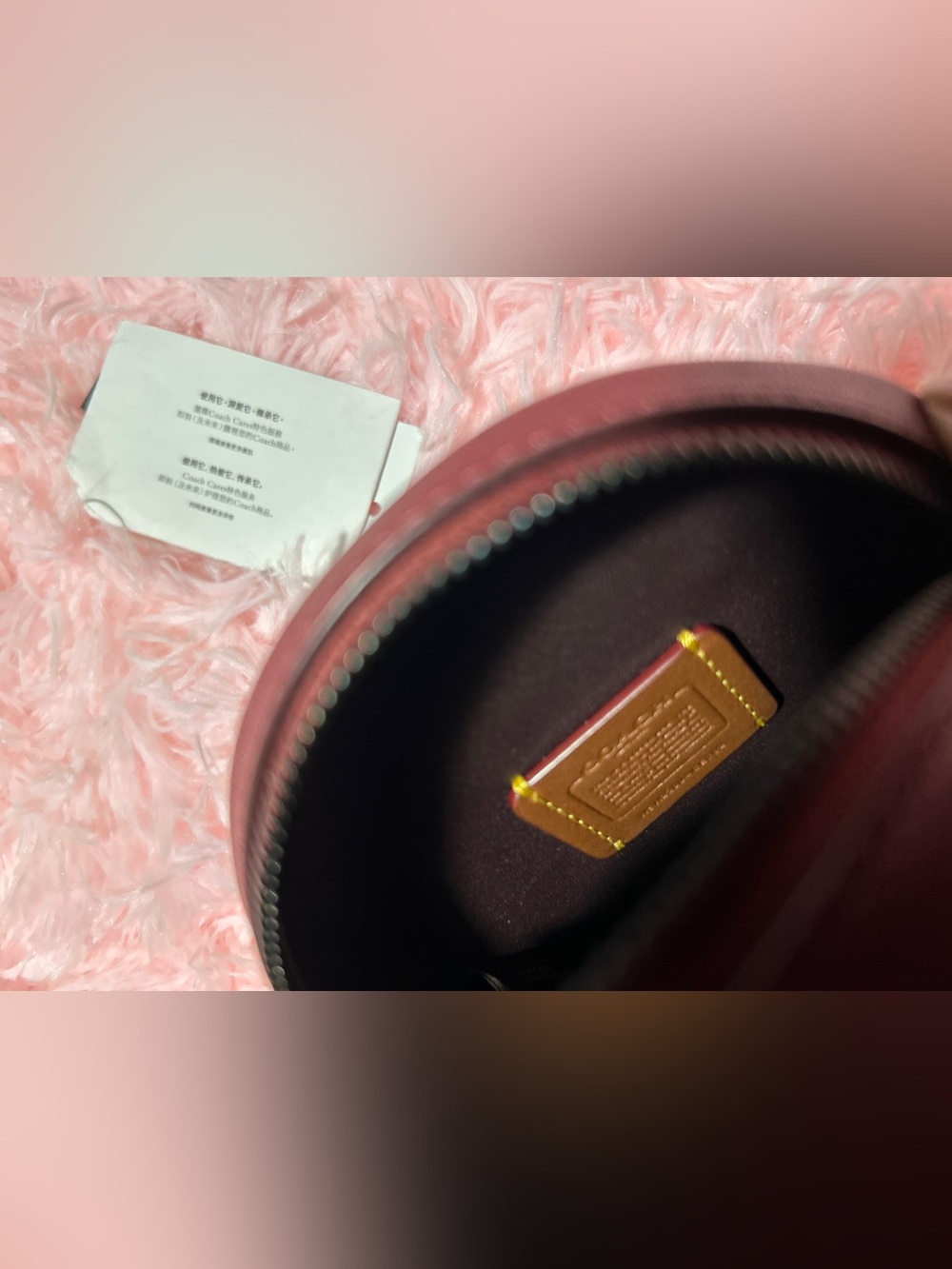 Coach Tea Rose Crossbody Bag/Wine - Picture 9 of 9